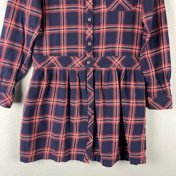 Current Elliott Flannel Dress Women Small Drop Waist Plaid Academia Preppy - Picture 4 of 13